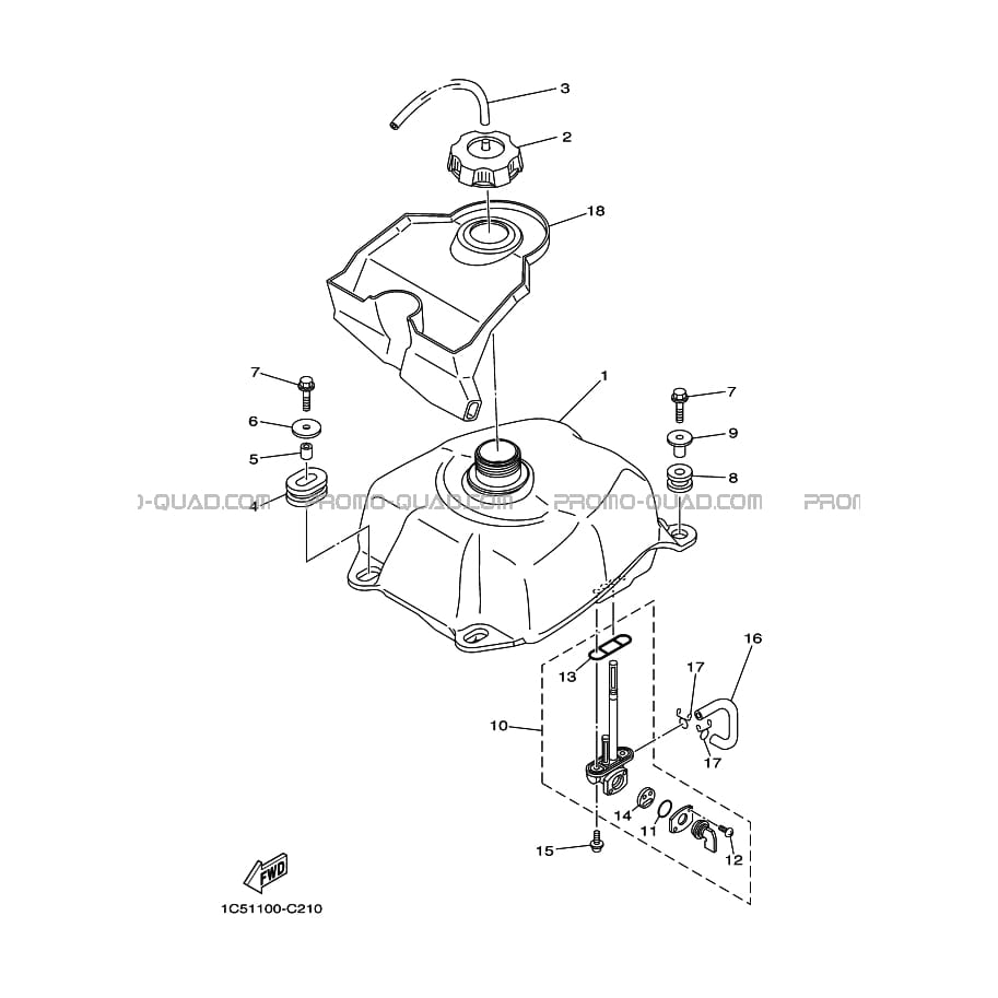RESERVOIR A ESSENCE  Yamaha  2011 125  Original parts OEM