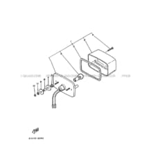 FEU ARRIERE pour Yamaha 200 1989 YFM YFM200DX 3GC2 SOLID FINE SILVER
