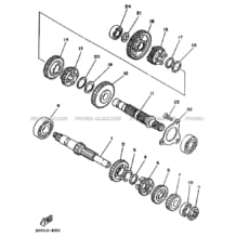 TRANSMISSION pour Yamaha 200 1989 YFM YFM200DX 3GC2 SOLID FINE SILVER