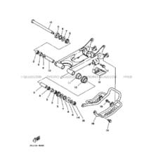 BRAS ARRIERE pour Yamaha 200 1996 BLASTER YFS 200 BLASTER 3JMM YAMAHA BLACK