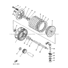 EMBRAYAGE DE DEMARREUR pour Yamaha 200 1996 BLASTER YFS200 3JMK INK BLUE
