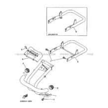 PARE CHOCS 2 pour Yamaha 200 1996 BLASTER YFS200 3JMK INK BLUE