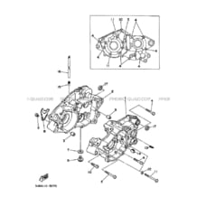 CARTER MOTEUR pour Yamaha 200 1996 BLASTER YFS200 3JMK YAMAHA BLACK