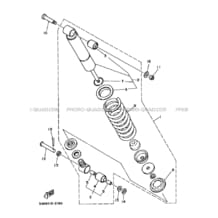 AMORTISSEUR ARRIERE pour Yamaha 200 1996 BLASTER YFS200 3JML YAMAHA BLACK