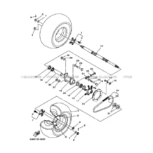 ROUE ARRIERE pour Yamaha 200 1998 BLASTER YFS200 3JMT RADICAL WHITE