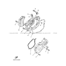 CARTER - MOTEUR 1 pour Yamaha 200 2004 BLASTER YFS200 5VM4 YAMAHA BLACK