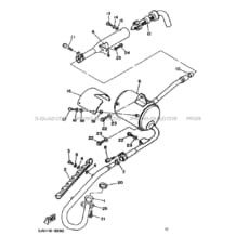 ECHAPPEMENT pour Yamaha 230 1989 Autres_modeles YFU1 3JN2 BEIGE