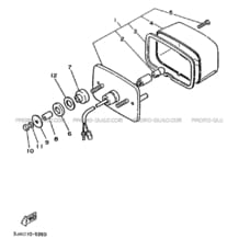 FEU ARRIERE pour Yamaha 230 1989 Autres_modeles YFU1 3JN2 BEIGE