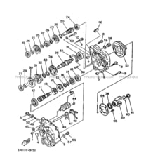 TRANSMISSION SECONDAIRE pour Yamaha 230 1989 Autres_modeles YFU1 3JN2 OCEAN BLUE