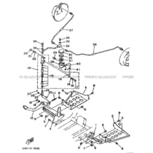 SUPPORT     REPOSE PIEDS pour Yamaha 230 1990 Autres_modeles YFU1T 3JN8 OCEAN BLUE