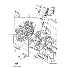 CARTER MOTEUR pour Yamaha 250 1989 YFM250 MOTO 4 - 250 3GH2 OCEAN BLUE
