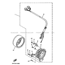 ALLUMAGE pour Yamaha 250 1990 YFM YFM250 3GH4 CHAPPY RED