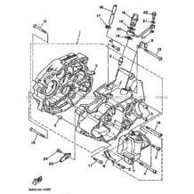 CARTER MOTEUR pour Yamaha 250 1990 YFM YFM250 3GH4 CHAPPY RED