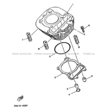 CYLINDRE pour Yamaha 250 1990 YFM YFM250 3GH4 CHAPPY RED