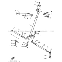 DIRECTION pour Yamaha 250 1990 YFM YFM250 3GH4 CHAPPY RED
