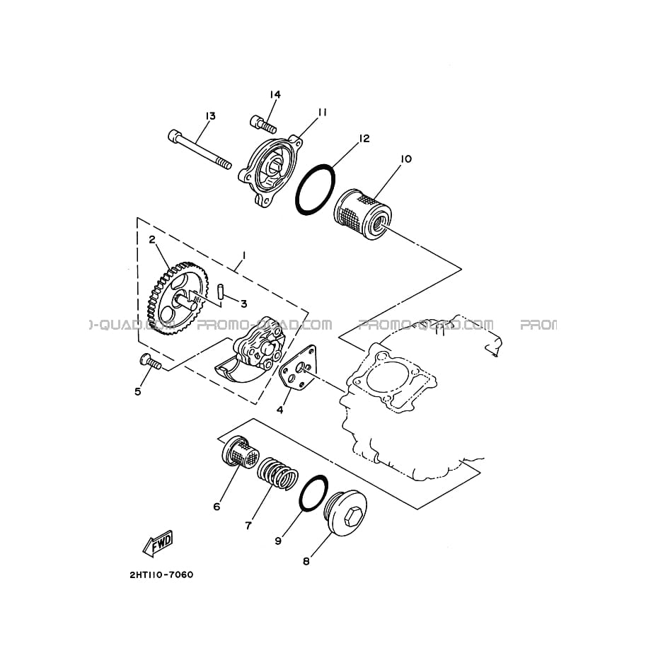 POMPE A HUILE  Yamaha  1990 250  Original parts OEMPOMPE A HUILE  Yamaha  1990 250  Original parts OEM