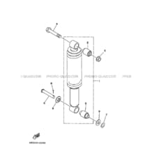 AMORTISSEUR ARRIERE pour Yamaha 250 1992 TIMBERWOLF YFB250 4BD3 SOLID FINE SILVER