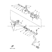AXE DE SELECTEUR     PEDALE pour Yamaha 250 1992 TIMBERWOLF YFB250 4BD3 SOLID FINE SILVER
