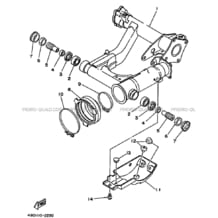 BRAS ARRIERE pour Yamaha 250 1992 TIMBERWOLF YFB250 4BD3 SOLID FINE SILVER
