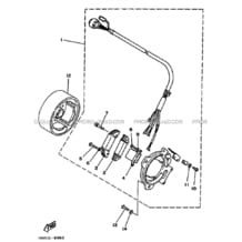 GENERATEUR pour Yamaha 250 1992 TIMBERWOLF YFB250 4BD3 SOLID FINE SILVER