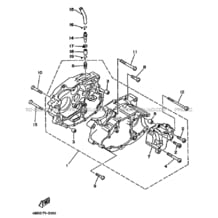 CARTER MOTEUR pour Yamaha 250 1993 TIMBERWOLF YFB250 4BD6