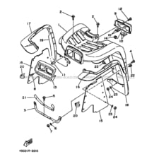 GARDE BOUE AVANT pour Yamaha 250 1993 TIMBERWOLF YFB250 4BD6