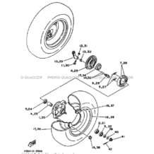 ROUE AVANT pour Yamaha 250 1993 TIMBERWOLF YFB250 4BD6