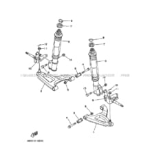 SUSPENSION     ROUE AVANT pour Yamaha 250 1993 TIMBERWOLF YFB250 4BD6