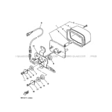 FEU ARRIERE 2 pour Yamaha 250 1997 TIMBERWOLF YFB250 4BDL FIRE RED