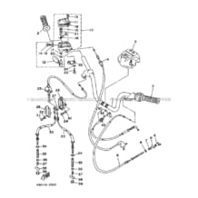 GUIDON ET CABLES pour Yamaha 250 1997 TIMBERWOLF YFB250 4BDL FIRE RED