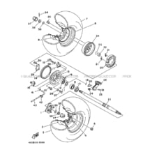 ROUE ARRIERE pour Yamaha 250 1997 YFB250U 4BDJ FIRE RED