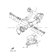BRAS ARRIERE pour Yamaha 250 1998 TIMBERWOLF YFB250FW 4KDH RADICAL GRAY
