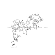 EMBLEME     ETIQUETTE 3 pour Yamaha 250 1998 TIMBERWOLF YFB250FW 4KDH RADICAL GRAY