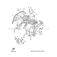 GARDE BOUE ARRIERE pour Yamaha 250 1998 TIMBERWOLF YFB250FW 4KDH RADICAL GRAY