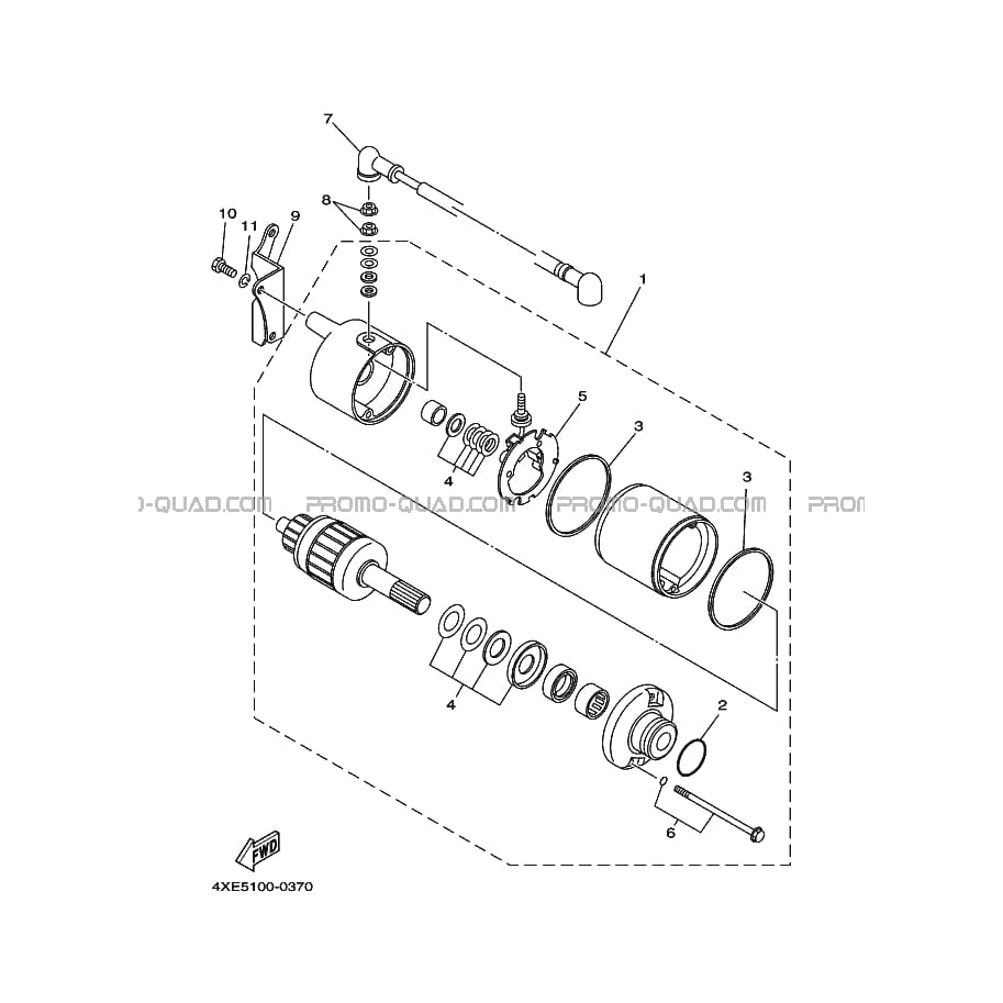 DEMARREUR  Yamaha  2000 250  pièces OEMDEMARREUR  Yamaha  2000 250  pièces OEM