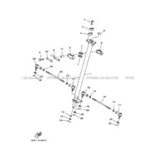 DIRECTION pour Yamaha 250 2000 BEAR_TRACKER YFM250 4XE8 ROMANTIQUE ROUGE