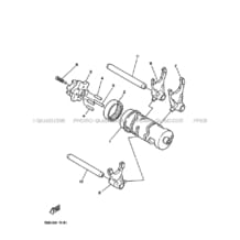 BARILLET DE SELECTION     FOURCHETTES pour Yamaha 250 2003 BEAR_TRACKER YFM250 4XEK DOURADO