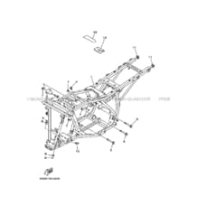 CADRE pour Yamaha 250 2003 BEAR_TRACKER YFM250 4XEK DOURADO