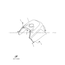 COUVERCLE LATERAL pour Yamaha 250 2003 BEAR_TRACKER YFM250 4XEK DOURADO
