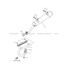 ECHAPPEMENT pour Yamaha 250 2003 BEAR_TRACKER YFM250 4XEK DOURADO