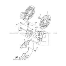 ETRIER DE FREIN AVANT pour Yamaha 250 2003 BEAR_TRACKER YFM250 4XEK DOURADO