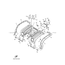 GARDE BOUE ARRIERE pour Yamaha 250 2003 BEAR_TRACKER YFM250 4XEK DOURADO