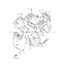 GARDE BOUE AVANT pour Yamaha 250 2003 BEAR_TRACKER YFM250 4XEK DOURADO