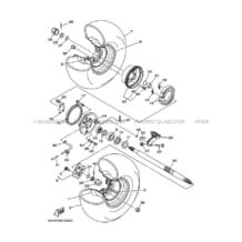 ROUE ARRIERE pour Yamaha 250 2003 BEAR_TRACKER YFM250 4XEK DOURADO