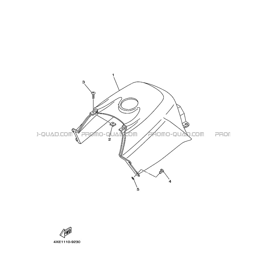 COUVERCLE LATERAL  Yamaha  2004 250  pièces OEMCOUVERCLE LATERAL  Yamaha  2004 250  pièces OEM