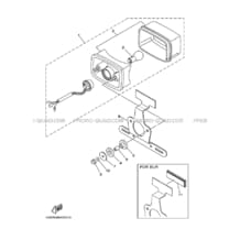 FEU ARRIERE pour Yamaha 250 2004 BEAR_TRACKER YFM250 4XEN ROMANTIQUE ROUGE