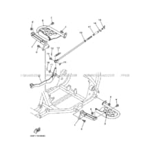 SUPPORT     REPOSE PIEDS pour Yamaha 250 2004 BEAR_TRACKER YFM250 4XEN ROMANTIQUE ROUGE