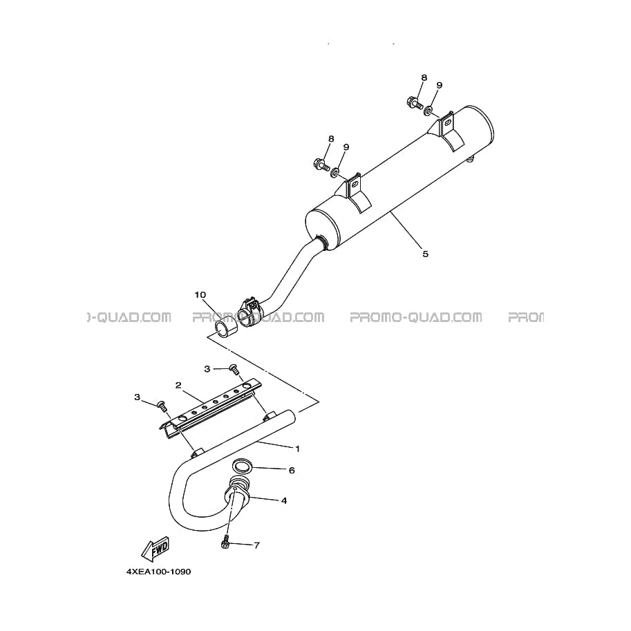 ECHAPPEMENT  Yamaha  2008 250  pièces OEMECHAPPEMENT  Yamaha  2008 250  pièces OEM