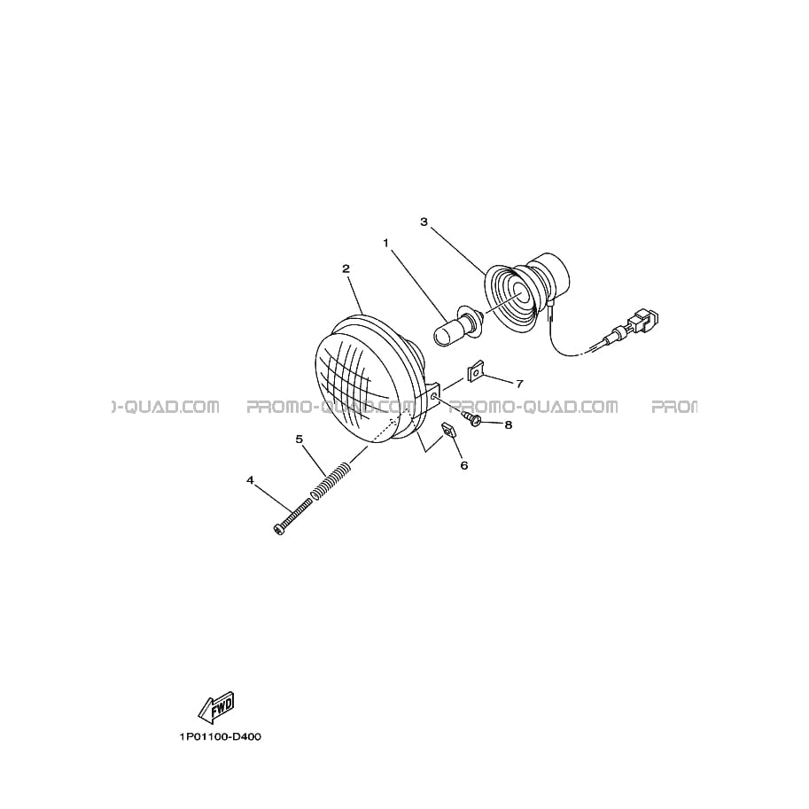 PHARE   Yamaha  2008 250  pièces OEMPHARE   Yamaha  2008 250  pièces OEM