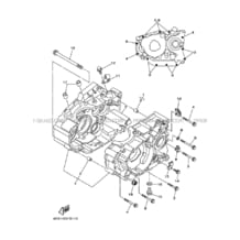 CARTER MOTEUR pour Yamaha 250 2008 RAPTOR YFM250R 4D33 PASTEL DARK GRAY